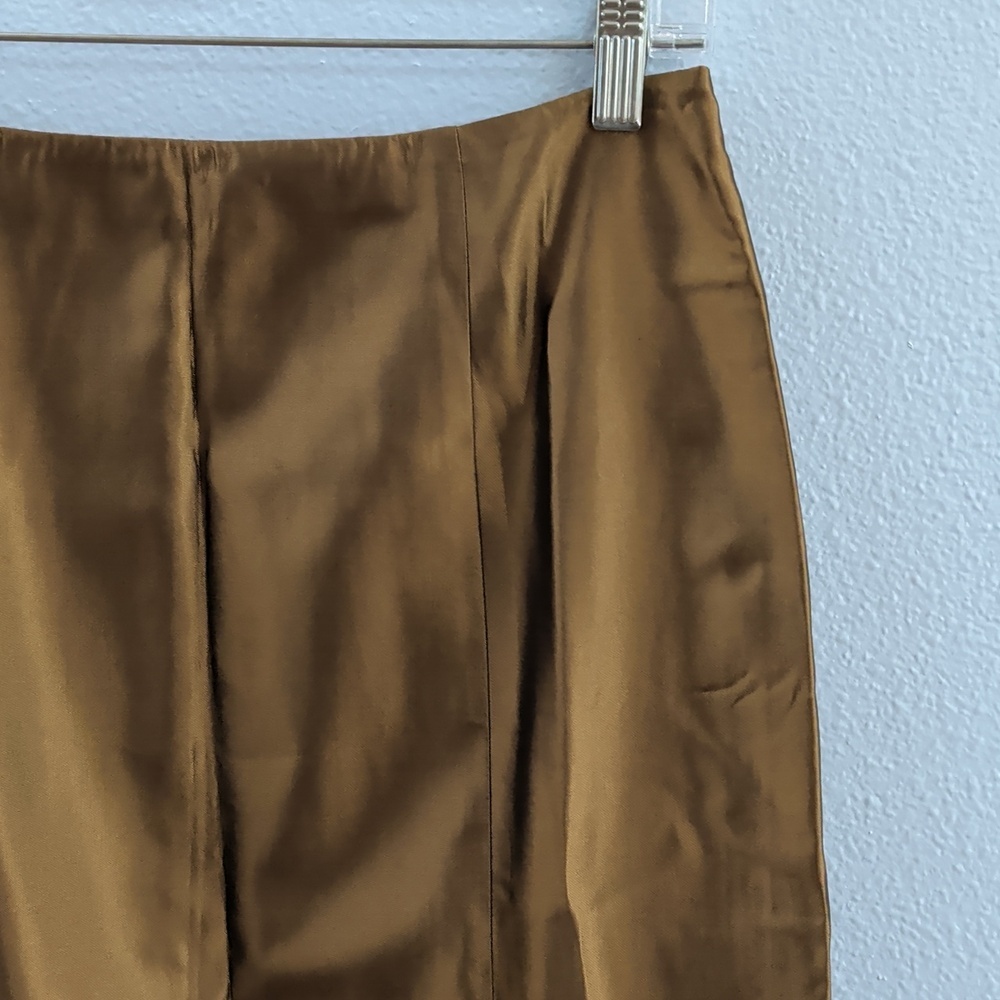 Cache Vintage formal bronze gold long flowy Mermaid maxi skirt - Picture 2 of 9